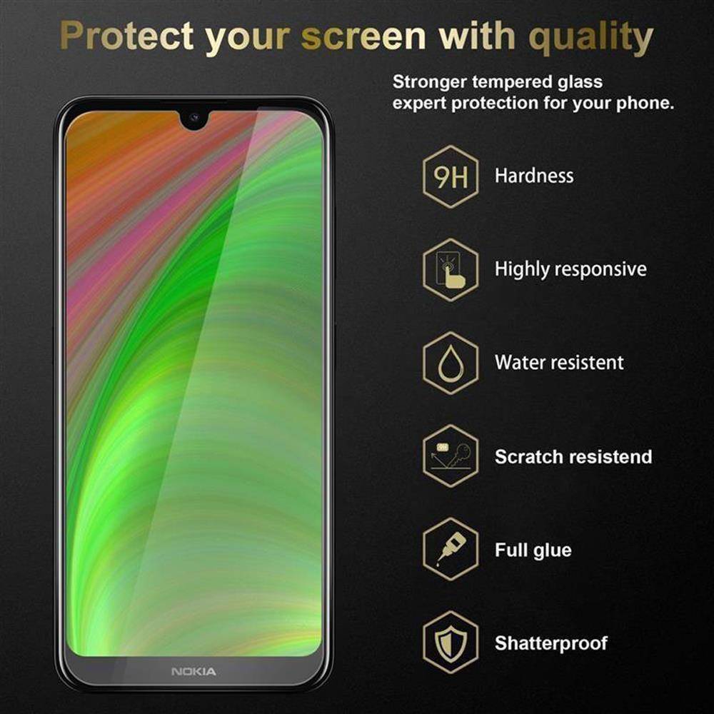 Cadorabo 3x Panzer Folie für Nokia 3.2 Schutzfolie in Transparent Folie Tempered Display-Schutzglas