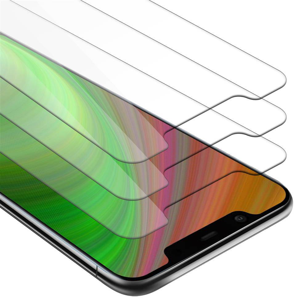 Cadorabo 3x Panzer Folie für Nokia 7.1 PLUS / X7 Schutzfolie in Transparent Folie Tempered Display-Schutzglas