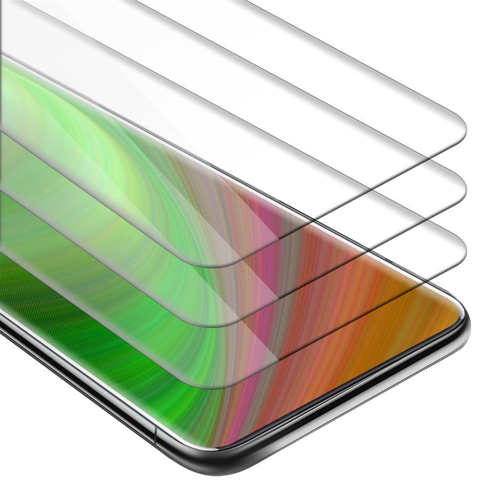 Cadorabo 3x Panzer Folie für OnePlus 7 PRO Schutzfolie in Transparent Folie Tempered Display-Schutzglas