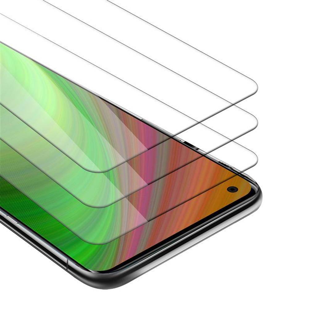 Cadorabo 3x Panzer Folie für Oneplus 8 Schutzfolie in Weiß Folie Tempered Display-Schutzglas