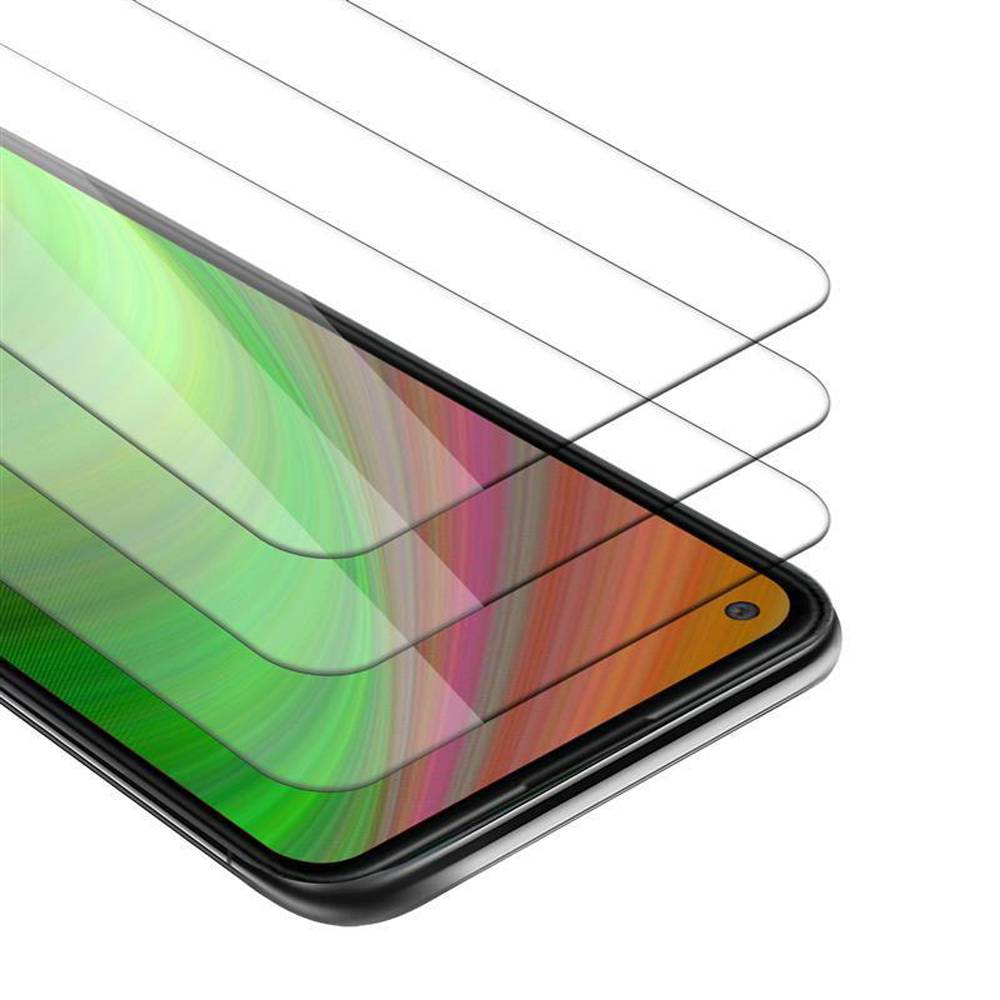 Cadorabo 3x Panzer Folie für Oppo find X2 neo Schutzfolie in Weiß Folie Tempered Display-Schutzglas