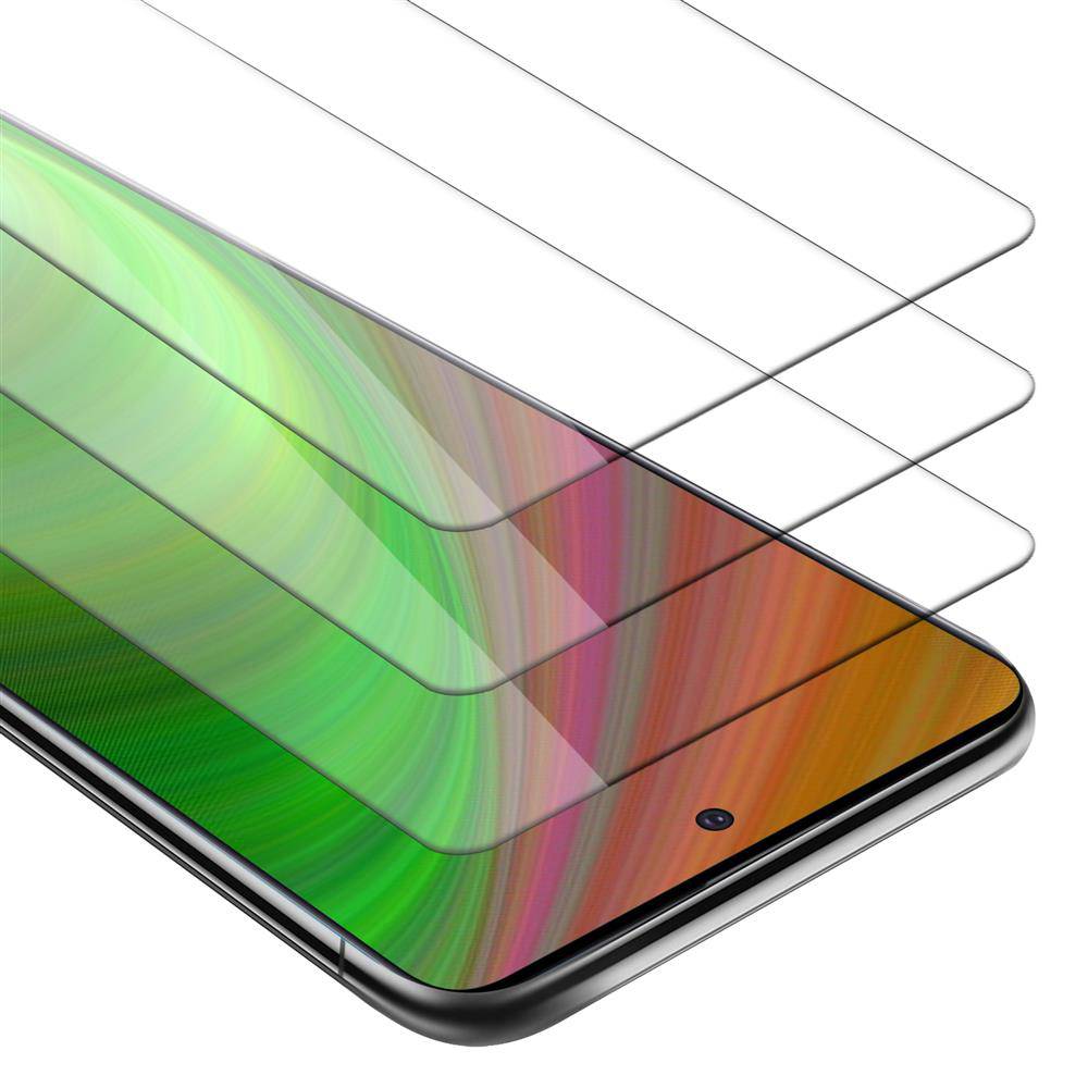 Cadorabo 3x Panzer Folie für Samsung Galaxy A51 Schutzfolie in Transparent Folie Tempered Display-Schutzglas