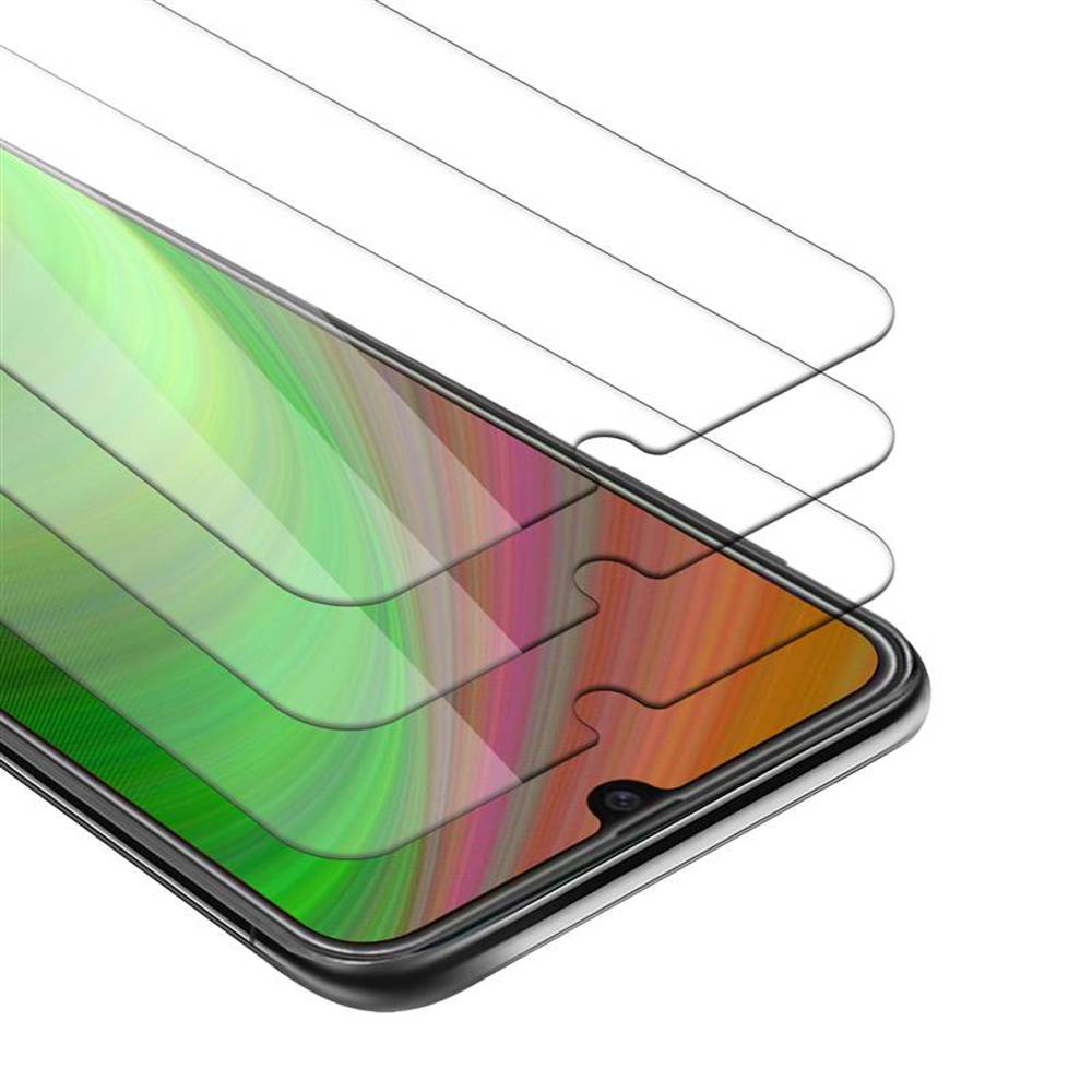 Cadorabo 3x Panzer Folie für Samsung Galaxy M21 Schutzfolie in Weiß Folie Tempered Display-Schutzglas
