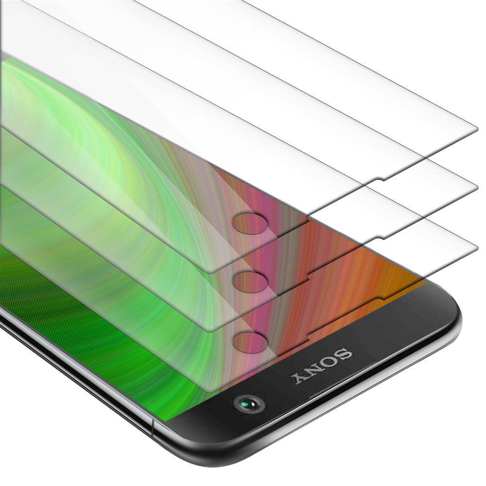 Cadorabo 3x Panzer Folie für Sony Xperia XA2 ULTRA Schutzfolie in Transparent Folie Tempered Display-Schutzglas