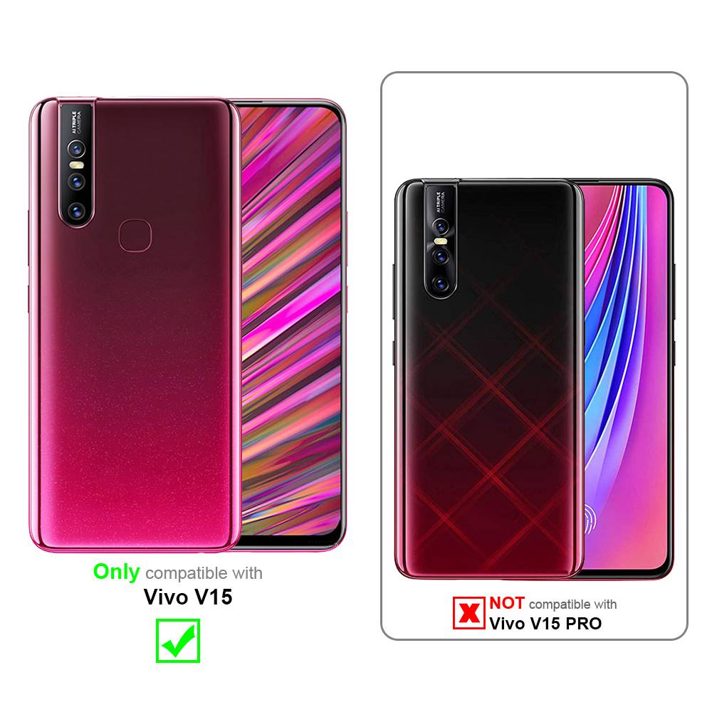Cadorabo 3x Panzer Folie für Vivo 15 Schutzfolie in Transparent Folie Tempered Display-Schutzglas