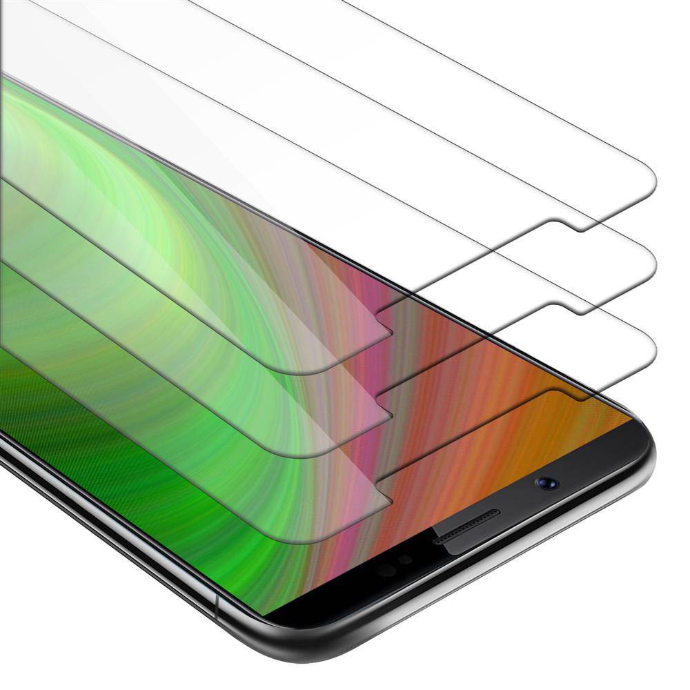 Cadorabo 3x Panzer Folie für Vivo V7 PLUS Schutzfolie in Transparent Folie Tempered Display-Schutzglas