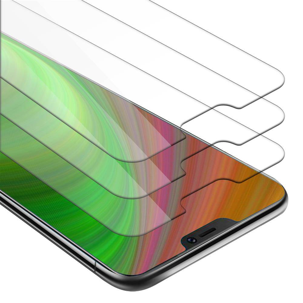 Cadorabo 3x Panzer Folie für Vivo V9 Schutzfolie in Transparent Folie Tempered Display-Schutzglas