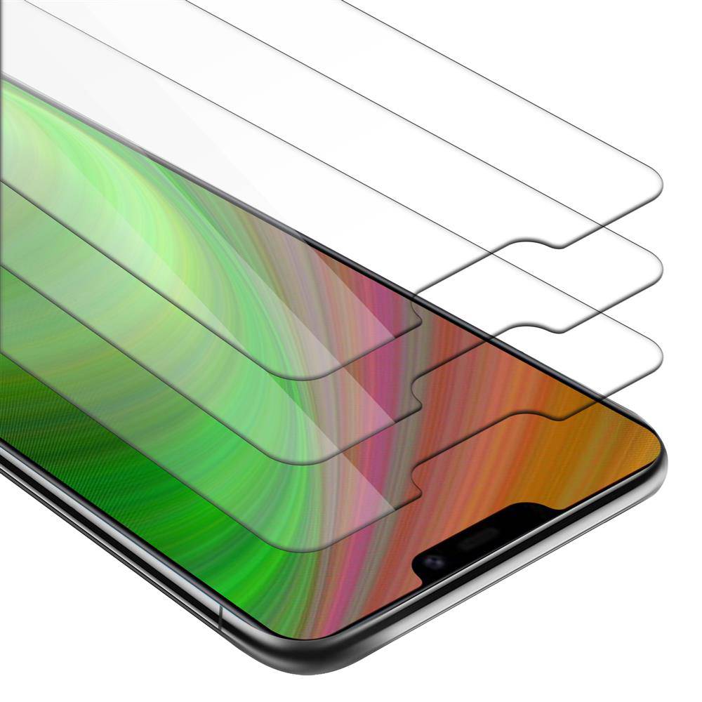 Cadorabo 3x Panzer Folie für Vivo Y85 Schutzfolie in Transparent Folie Tempered Display-Schutzglas