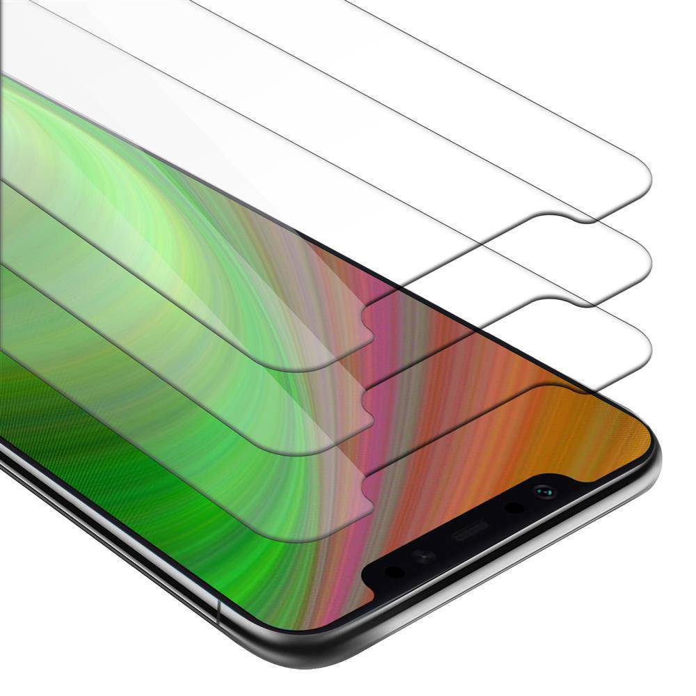 Cadorabo 3x Panzer Folie für Xiaomi 8 Schutzfolie in Transparent Folie Tempered Display-Schutzglas