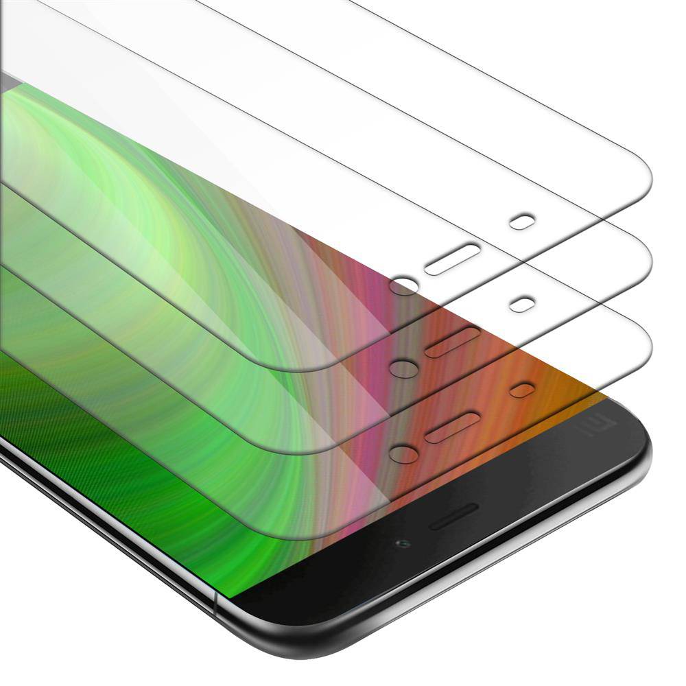 Cadorabo 3x Panzer Folie für Xiaomi Mi 5 Schutzfolie in Transparent Folie Tempered Display-Schutzglas