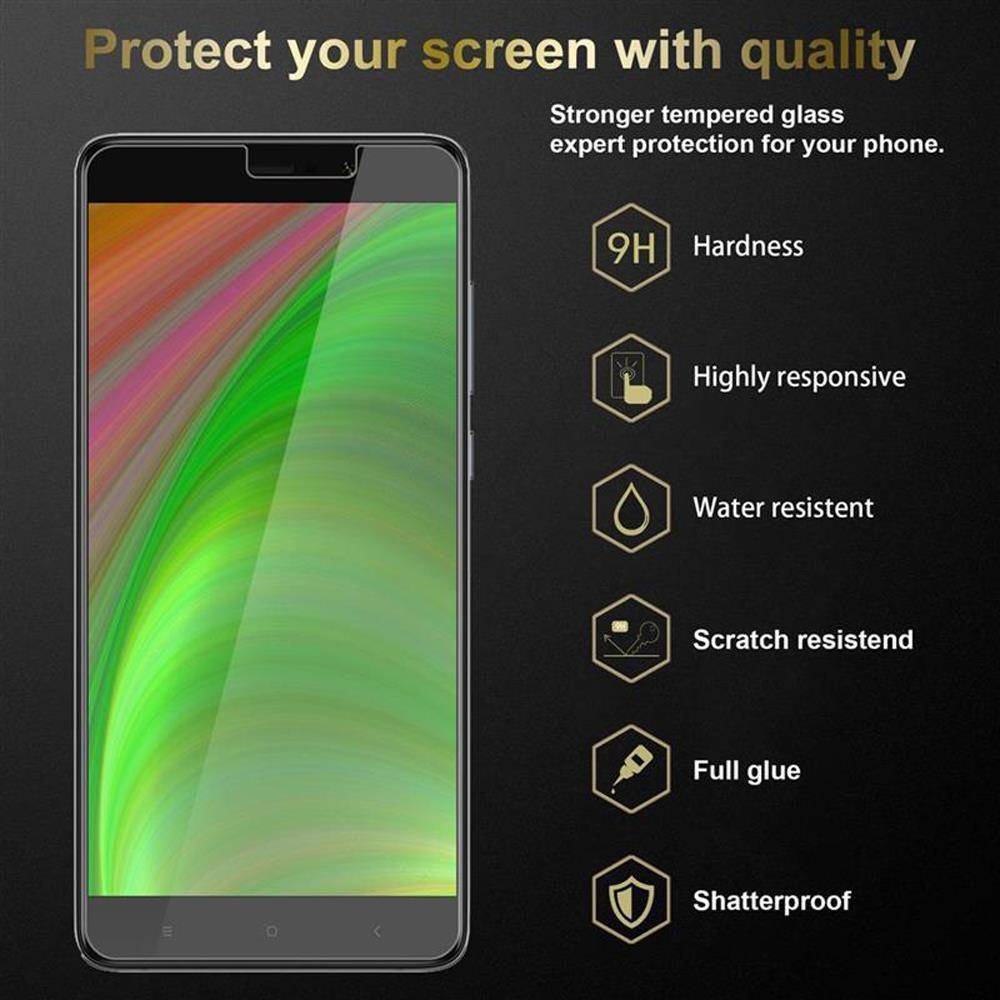 Cadorabo 3x Panzer Folie für Xiaomi Mi 5S PLUS Schutzfolie in Transparent Folie Tempered Display-Schutzglas