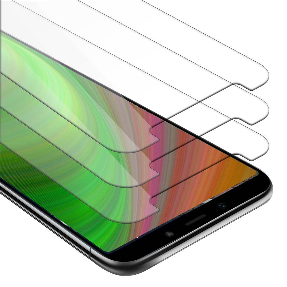 Cadorabo 3x Panzer Folie für Xiaomi Mi A2 / 6X Schutzfolie in Transparent Folie Tempered Display-Schutzglas