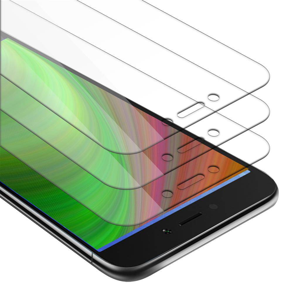 Cadorabo 3x Panzer Folie für Xiaomi RedMi NOTE 5A Schutzfolie in Transparent Folie Tempered Display-Schutzglas