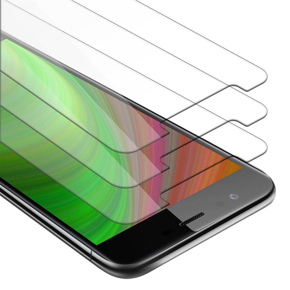 Cadorabo 3x Panzer Folie für ZTE Nubia M2 Schutzfolie in Transparent Folie Tempered Display-Schutzglas