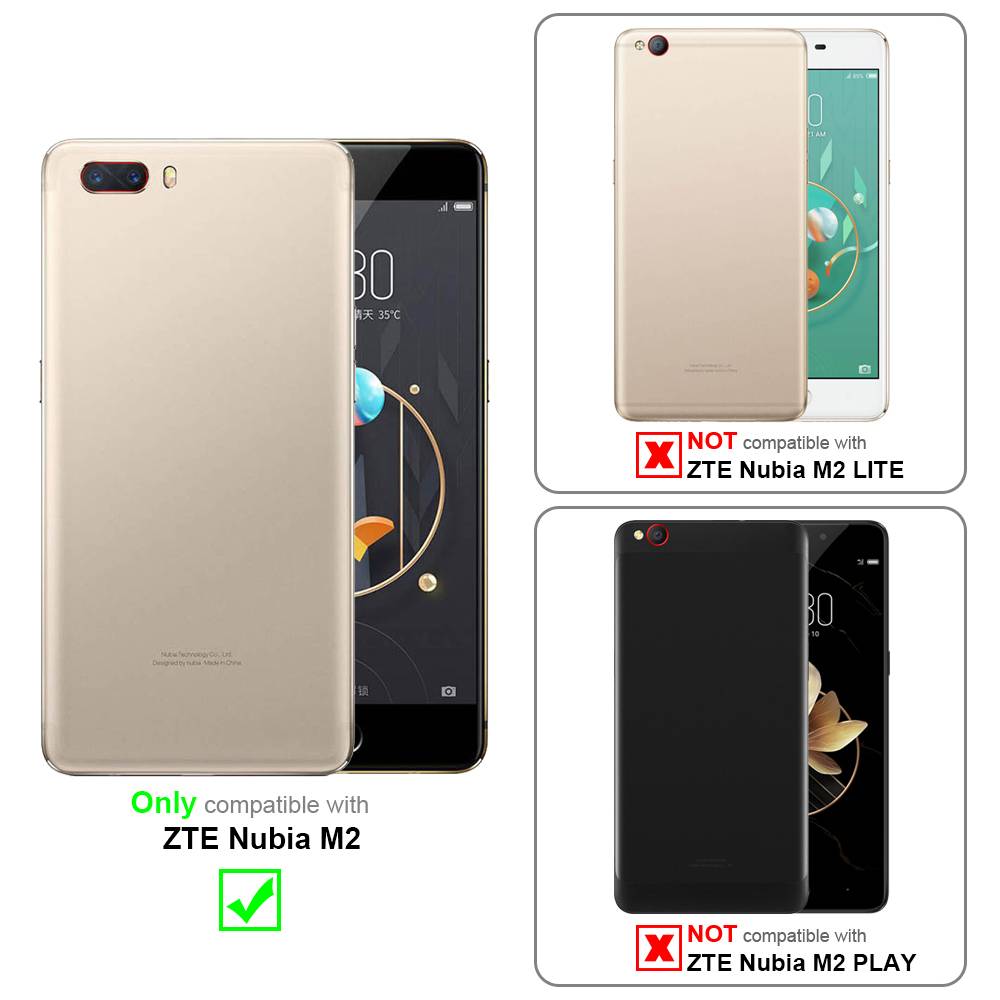 Cadorabo 3x Panzer Folie für ZTE Nubia M2 Schutzfolie in Transparent Folie Tempered Display-Schutzglas
