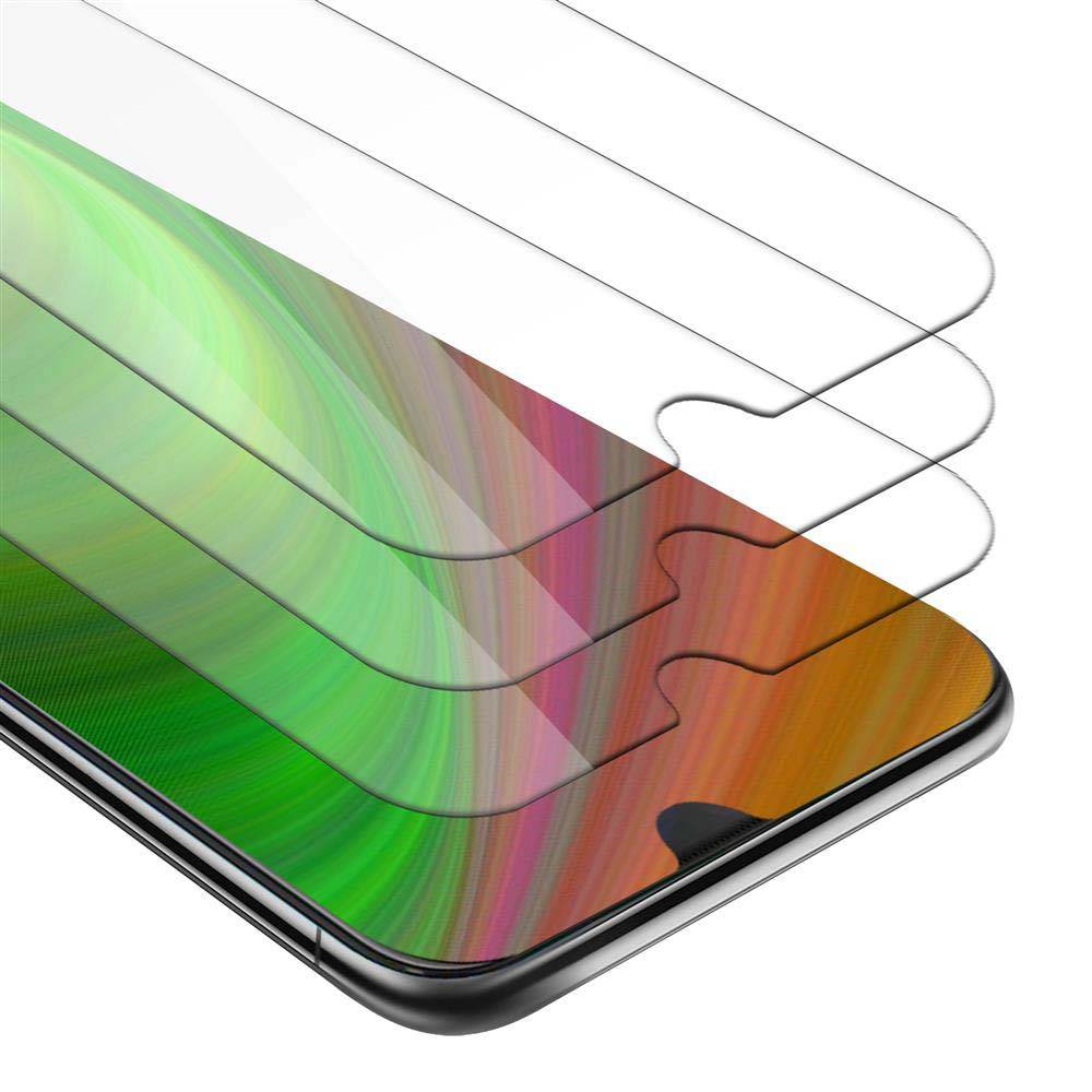 Cadorabo 3x Panzer Folie für HTC Desire 19+ Schutzfolie in Transparent Folie Tempered Display-Schutzglas