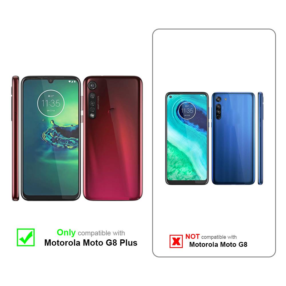 Cadorabo 3x Panzer Folie für Motorola MOTO G8 PLUS Schutzfolie in Transparent Folie Tempered Display-Schutzglas