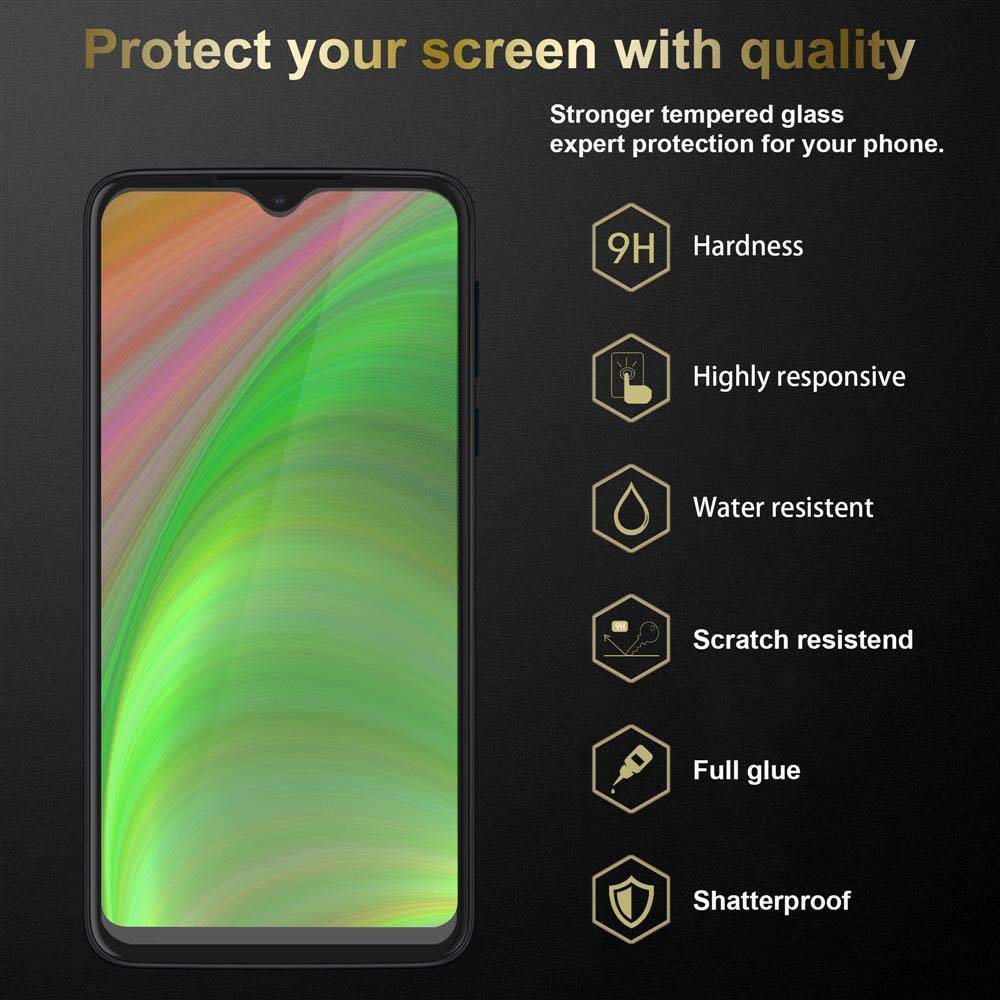 Cadorabo 3x Panzer Folie für Motorola ONE macro Schutzfolie in Transparent Folie Tempered Display-Schutzglas