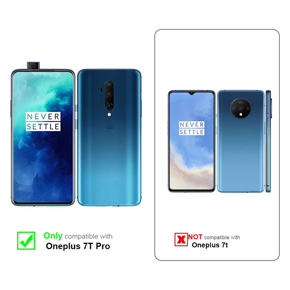 Cadorabo 3x Panzer Folie für OnePlus 7T PRO Schutzfolie in Transparent Folie Tempered Display-Schutzglas