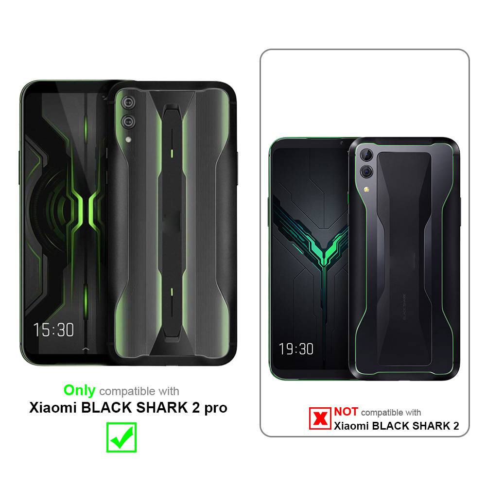 Cadorabo 3x Panzer Folie für Xiaomi Black Shark 2 PRO Schutzfolie in Transparent Folie Tempered Display-Schutzglas