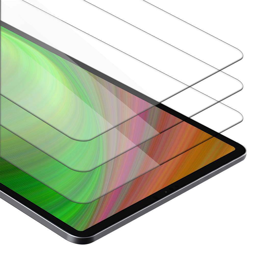 Cadorabo 3x Panzer Folie für Apple iPad Pro 12.9 2018 in Transparent Tablet Schutzfolie Tempered Display-Schutzglas