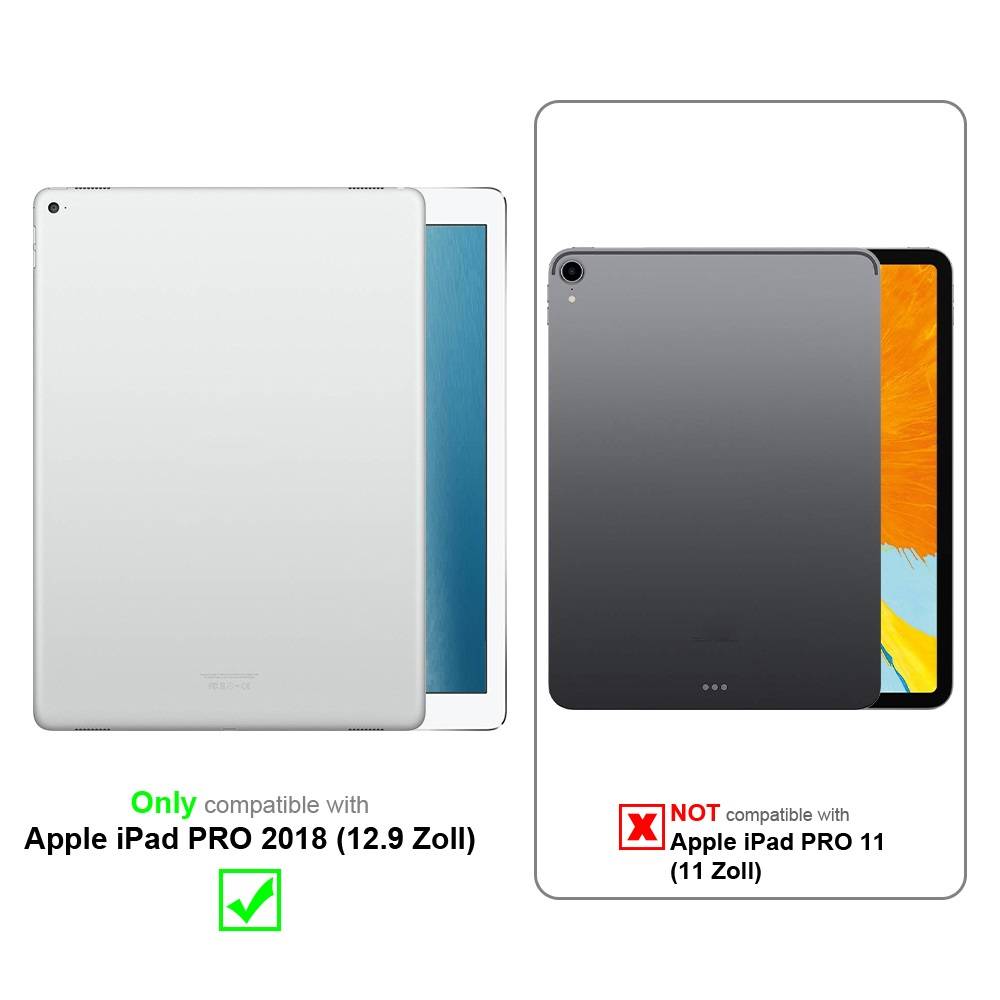 Cadorabo 3x Panzer Folie für Apple iPad Pro 12.9 2018 in Transparent Tablet Schutzfolie Tempered Display-Schutzglas
