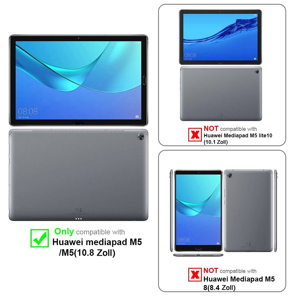 Cadorabo 3x Panzer Folie für Huawei MediaPad M5 / M5 PRO (10.8" Zoll) in Transparent Tablet Schutzfolie Tempered