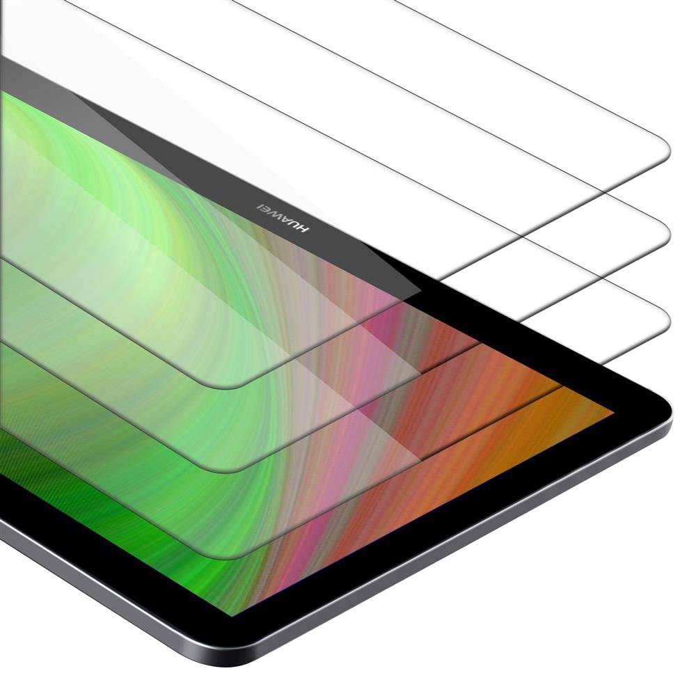 Cadorabo 3x Panzer Folie für Huawei MediaPad T3 10 (9.6" Zoll) in Transparent Tablet Schutzfolie Tempered