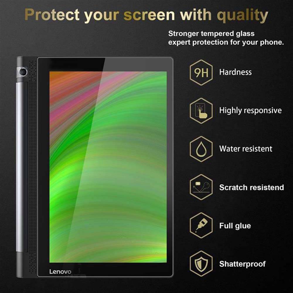 Cadorabo 3x Panzer Folie für Lenovo Yoga Tablet 3 10 (10.1" Zoll) in Transparent Tablet Schutzfolie Tempered