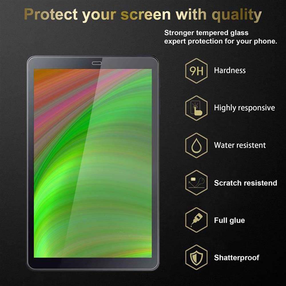 Cadorabo 3x Panzer Folie für Samsung Galaxy Tab A (10.5") in Transparent Tablet Schutzfolie Tempered Display-Schutzglas