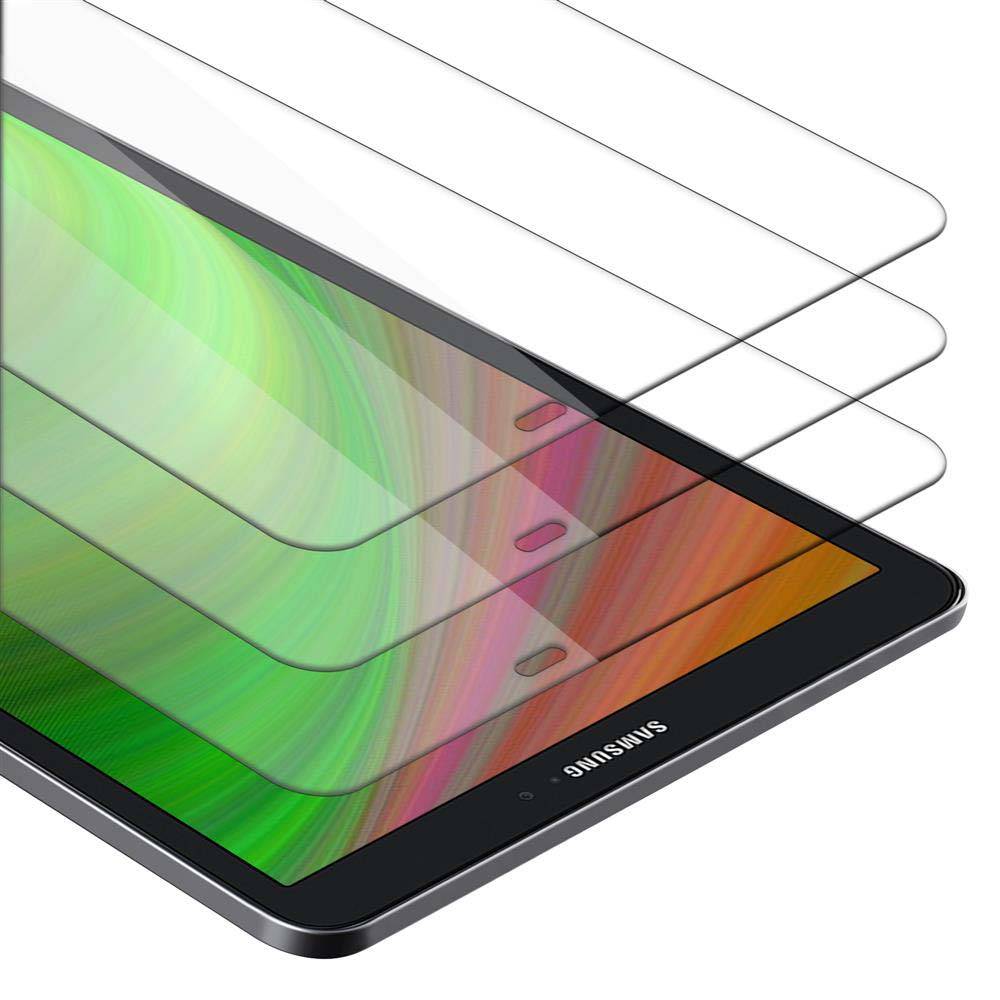 Cadorabo 3x Panzer Folie für Samsung Galaxy Tab A 2016 (10.1" Zoll) SM-T585N / T580N in Transparent Tablet Schutzfolie