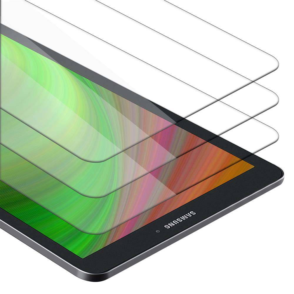 Cadorabo 3x Panzer Folie für Samsung Galaxy Tab E (9.6" Zoll) SM-T561 / T560 in Transparent Tablet Schutzfolie Tempered