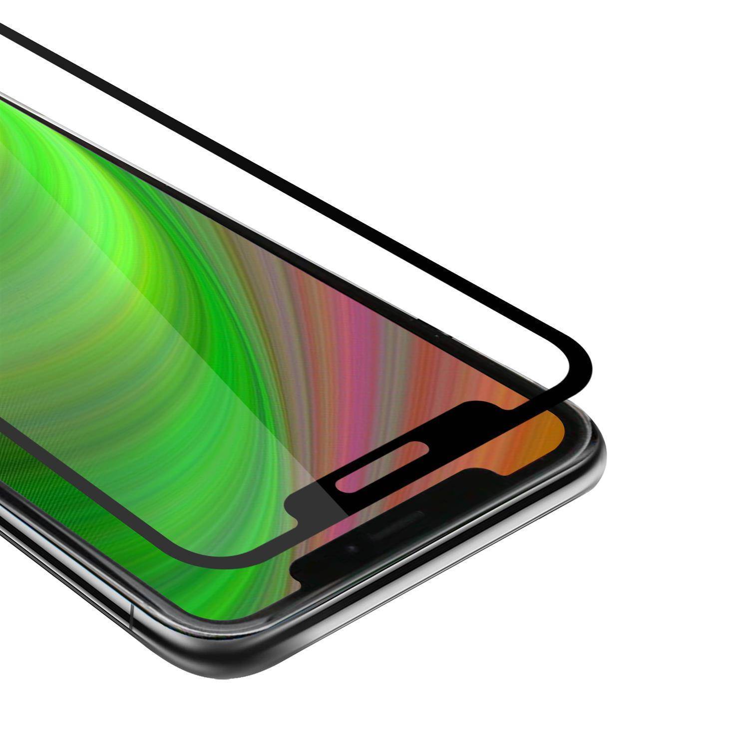 Cadorabo Panzerfolie für Apple iPhone 12 Pro Max (6,7" Zoll) Schutzfolie in Schwarz Vollbild Folie Tempered Display