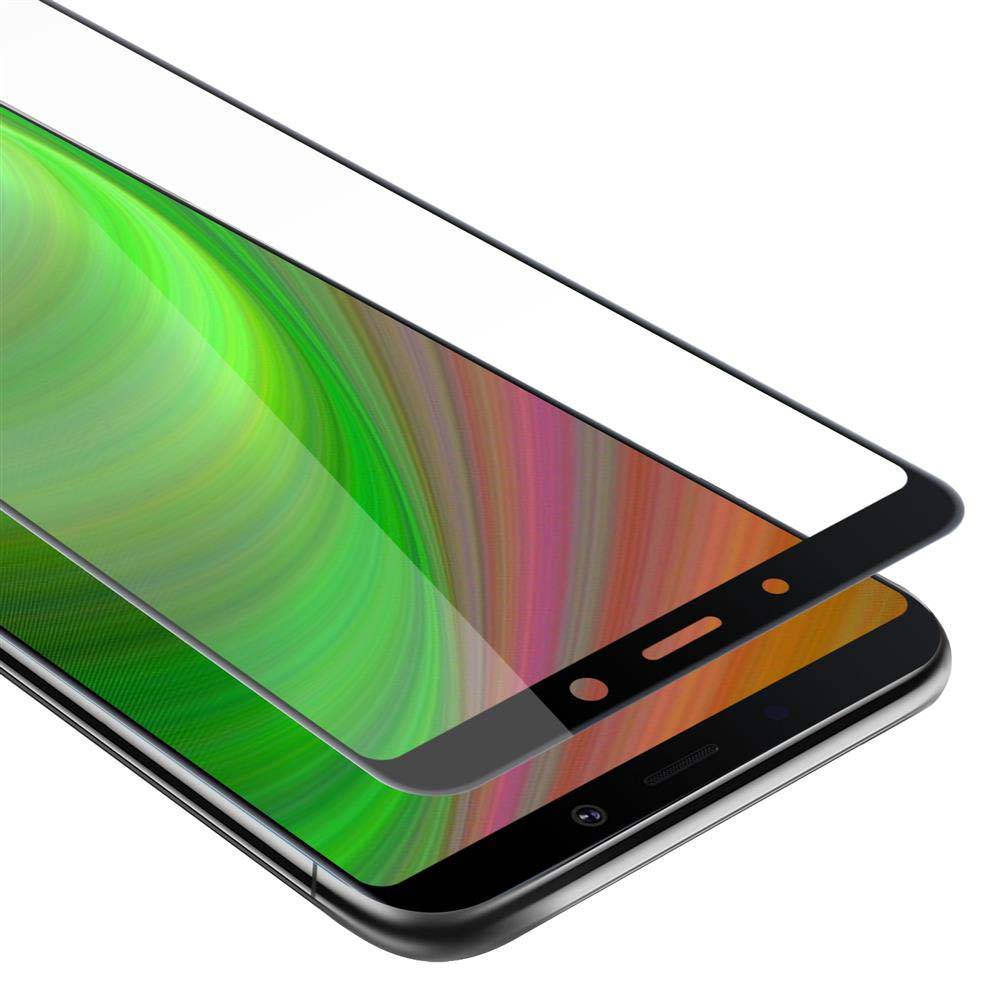 Cadorabo Panzerfolie für Samsung Galaxy A9 2018 Schutzfolie in Schwarz Vollbild Folie Tempered Display Schutzglas