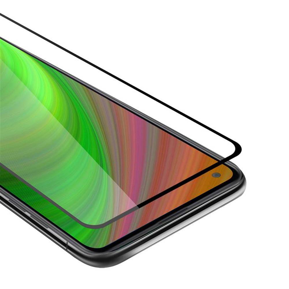 Cadorabo Panzerfolie für Samsng Galaxy A21 Schutzfolie in Weiß Vollbild Folie Tempered Display Schutzglas