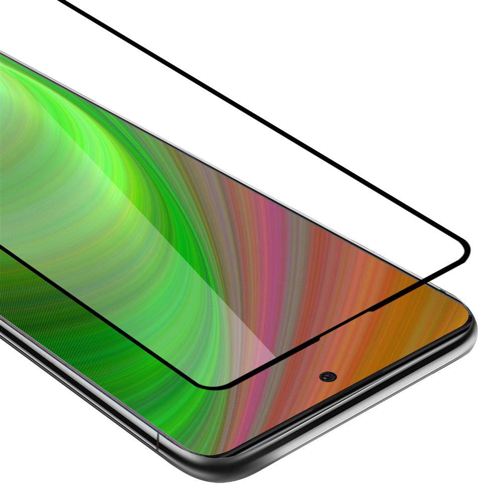Cadorabo Panzerfolie für Samsung Galaxy A91 Schutzfolie in Weiß Vollbild Folie Tempered Display Schutzglas