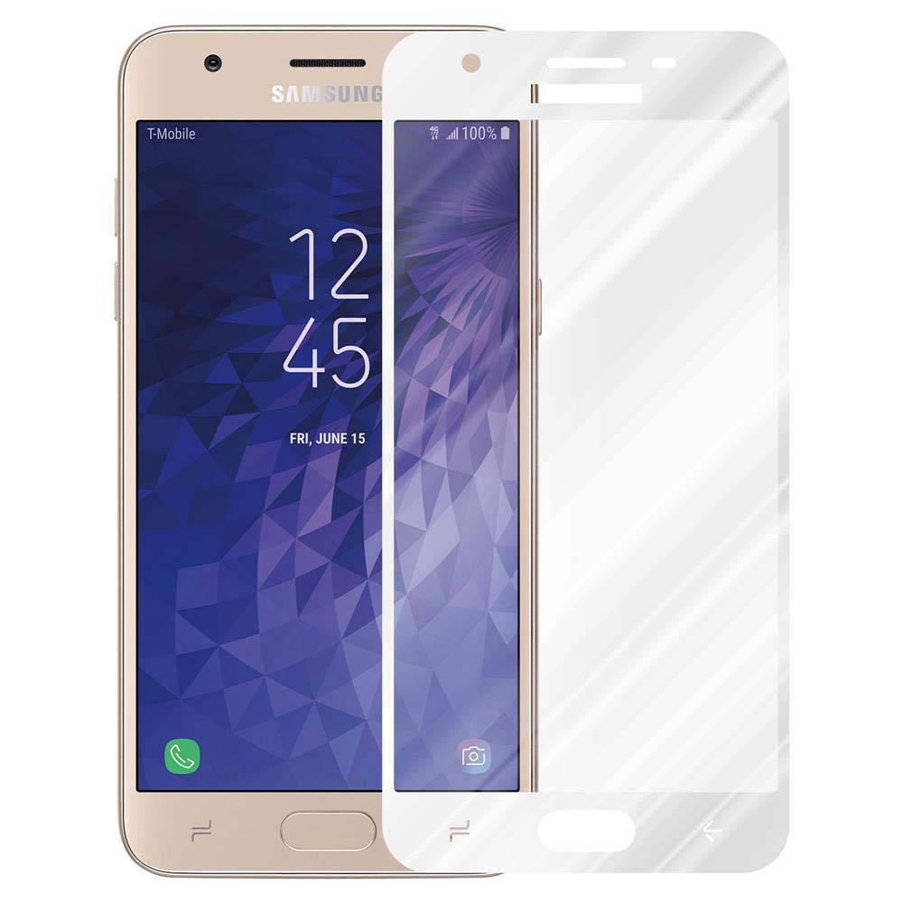 Cadorabo Panzerfolie für Samsung Galaxy J3 2018 Schutzfolie in Schwarz Vollbild Folie Tempered Display Schutzglas