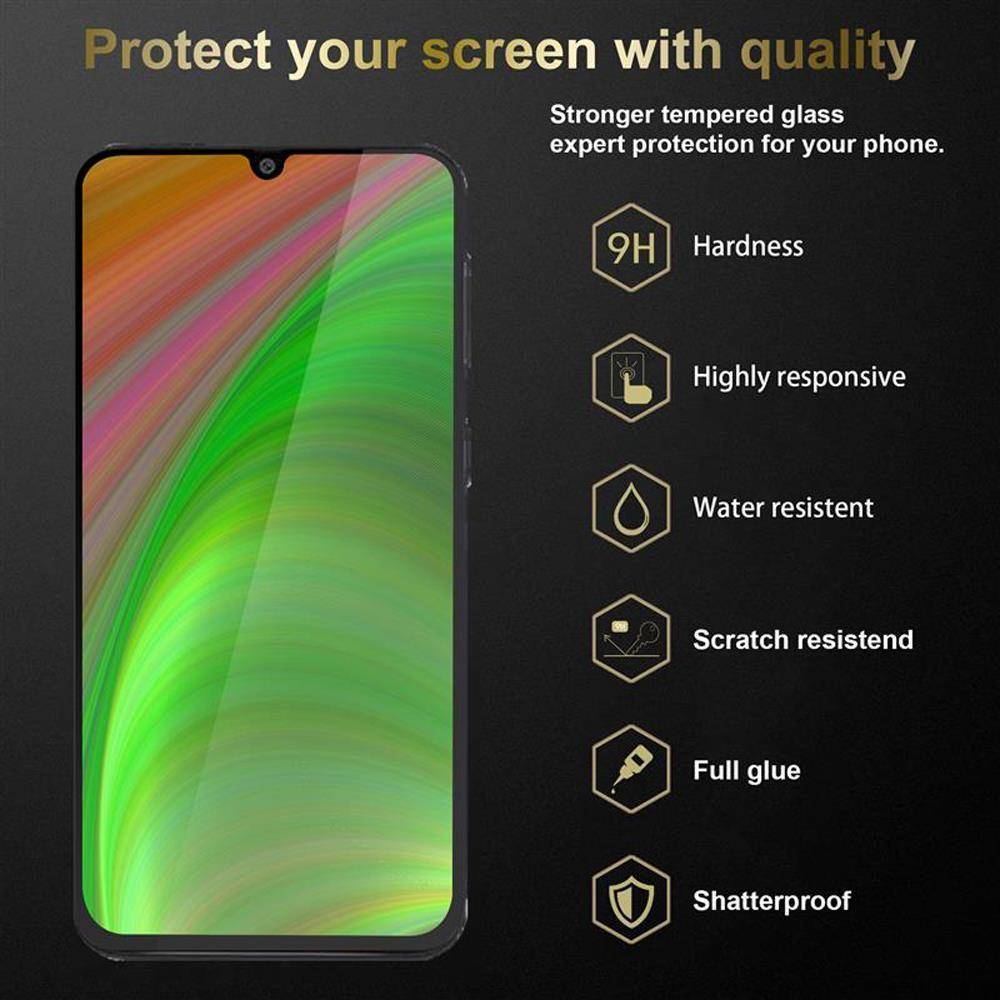 Cadorabo Panzerfolie für Samsung Galaxy M31 Schutzfolie in Weiß Vollbild Folie Tempered Display Schutzglas