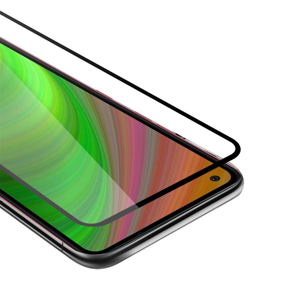 Cadorabo Panzerfolie für LG K51s Schutzfolie in Weiß Vollbild Folie Tempered Display Schutzglas
