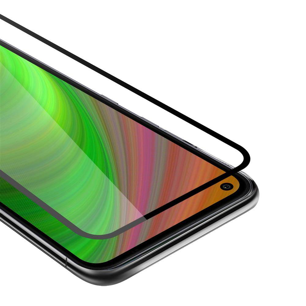 Cadorabo Panzerfolie für LG K61 Schutzfolie in Weiß Vollbild Folie Tempered Display Schutzglas