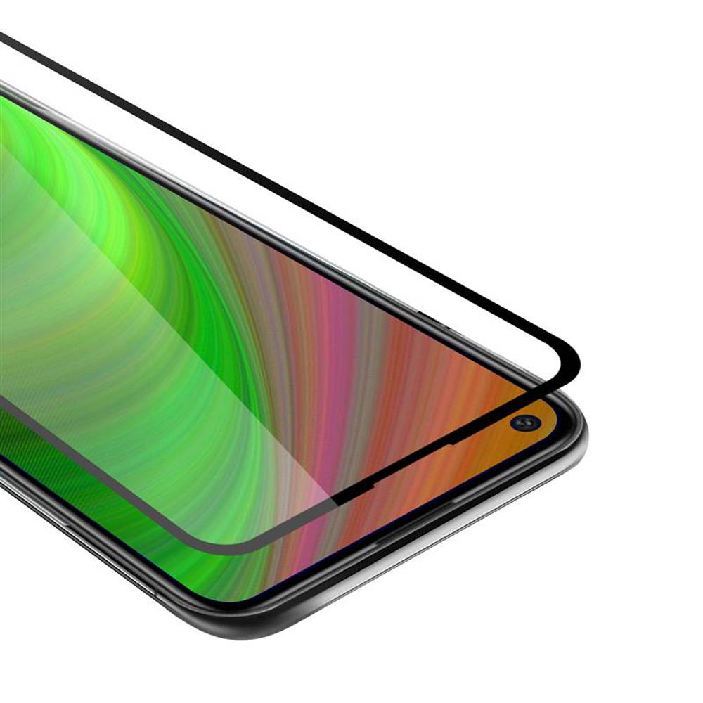 Cadorabo Panzerfolie für Huawei P40 lite E Schutzfolie in Weiß Vollbild Folie Tempered Display Schutzglas