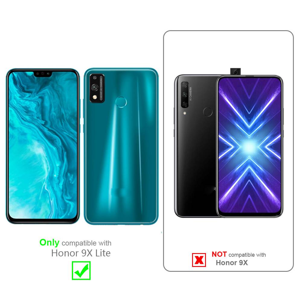 Cadorabo Panzerfolie für Honor 9X lite Schutzfolie in Weiß Vollbild Folie Tempered Display Schutzglas