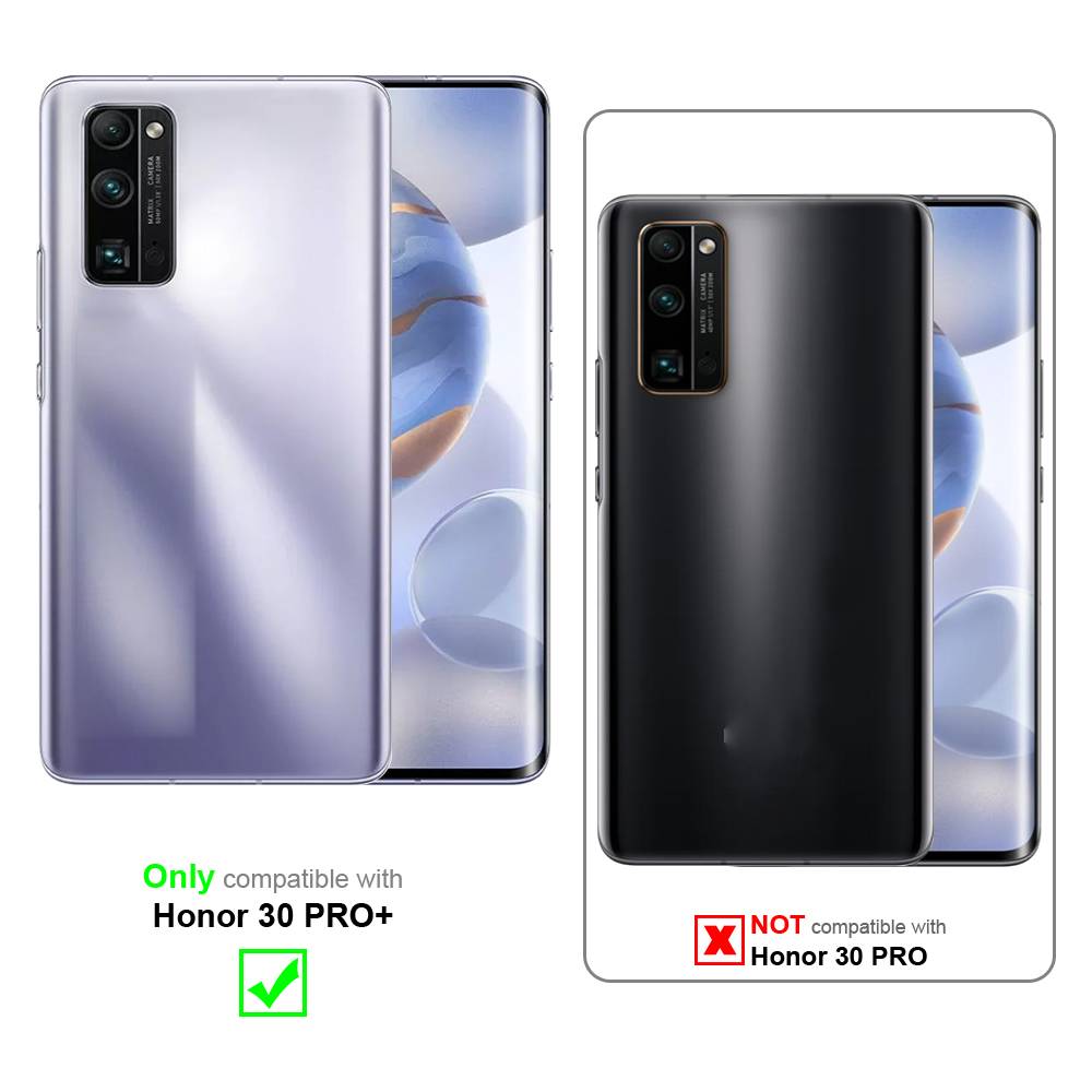 Cadorabo Panzerfolie für Honor 30 pro+ Schutzfolie in Weiß Vollbild Folie Tempered Display Schutzglas