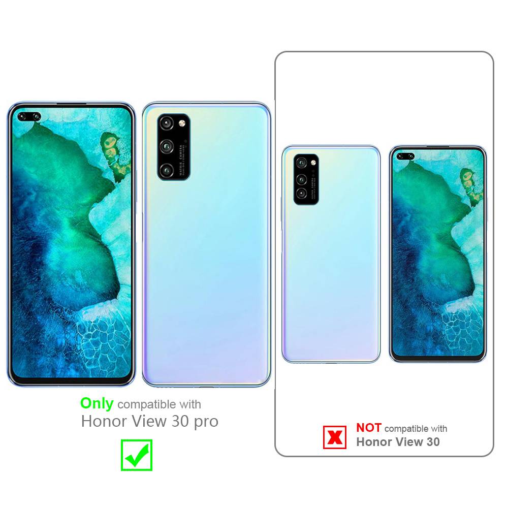 Cadorabo Panzerfolie für Honor view 30 pro Schutzfolie in Weiß Vollbild Folie Tempered Display Schutzglas