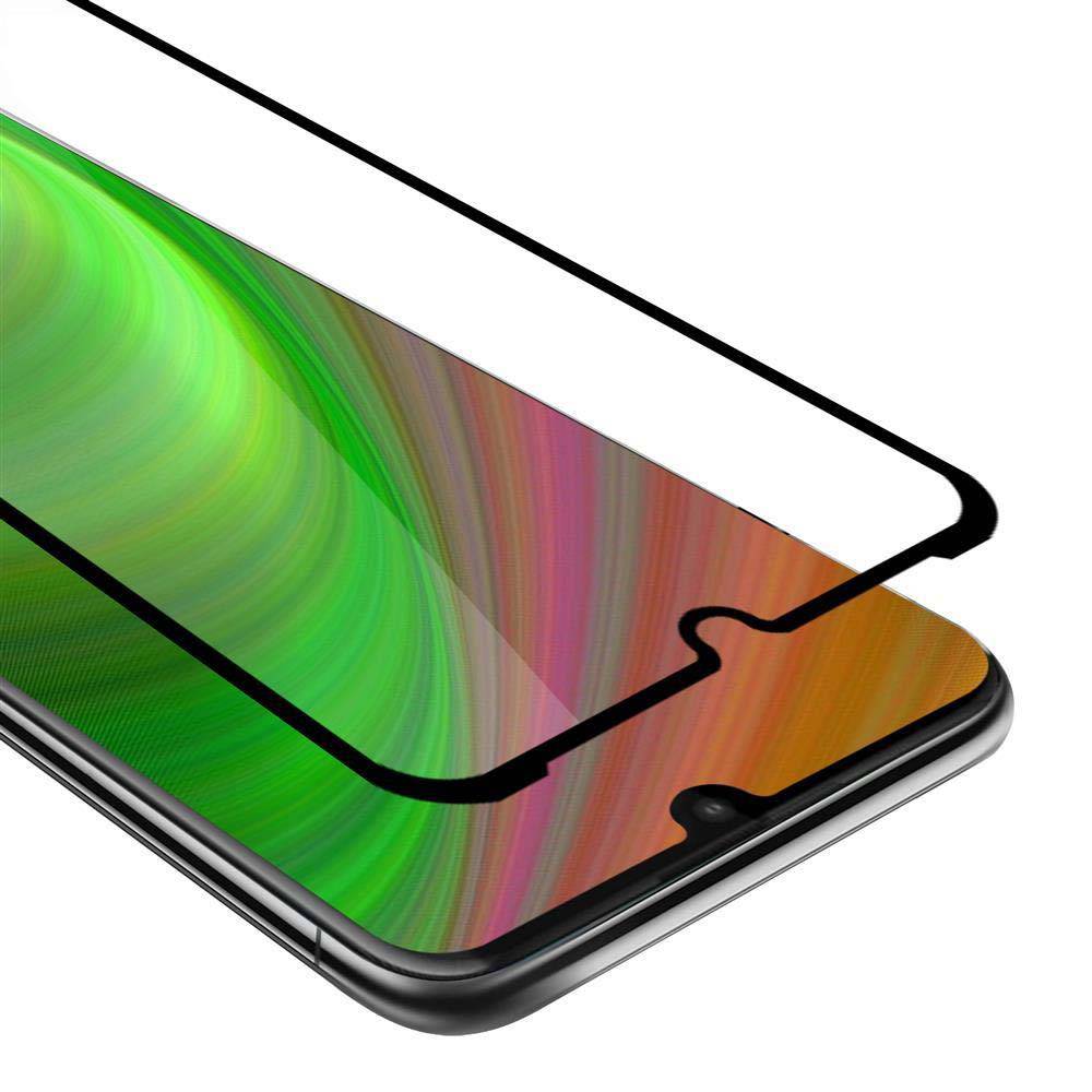 Cadorabo Panzerfolie für Motorola MOTO E6 PLUS Schutzfolie in Schwarz Vollbild Folie Tempered Display Schutzglas