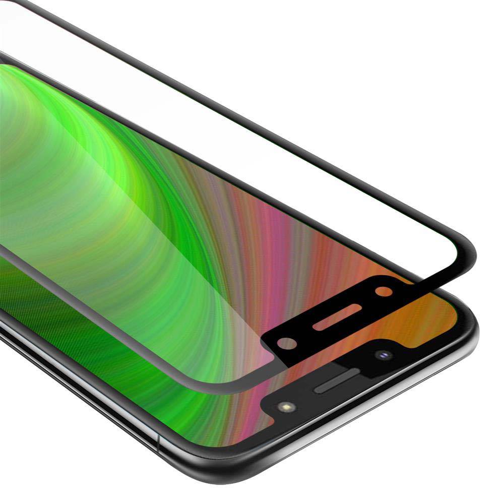 Cadorabo Panzerfolie für Motorola MOTO G7 PLAY Schutzfolie in Schwarz Vollbild Folie Tempered Display Schutzglas