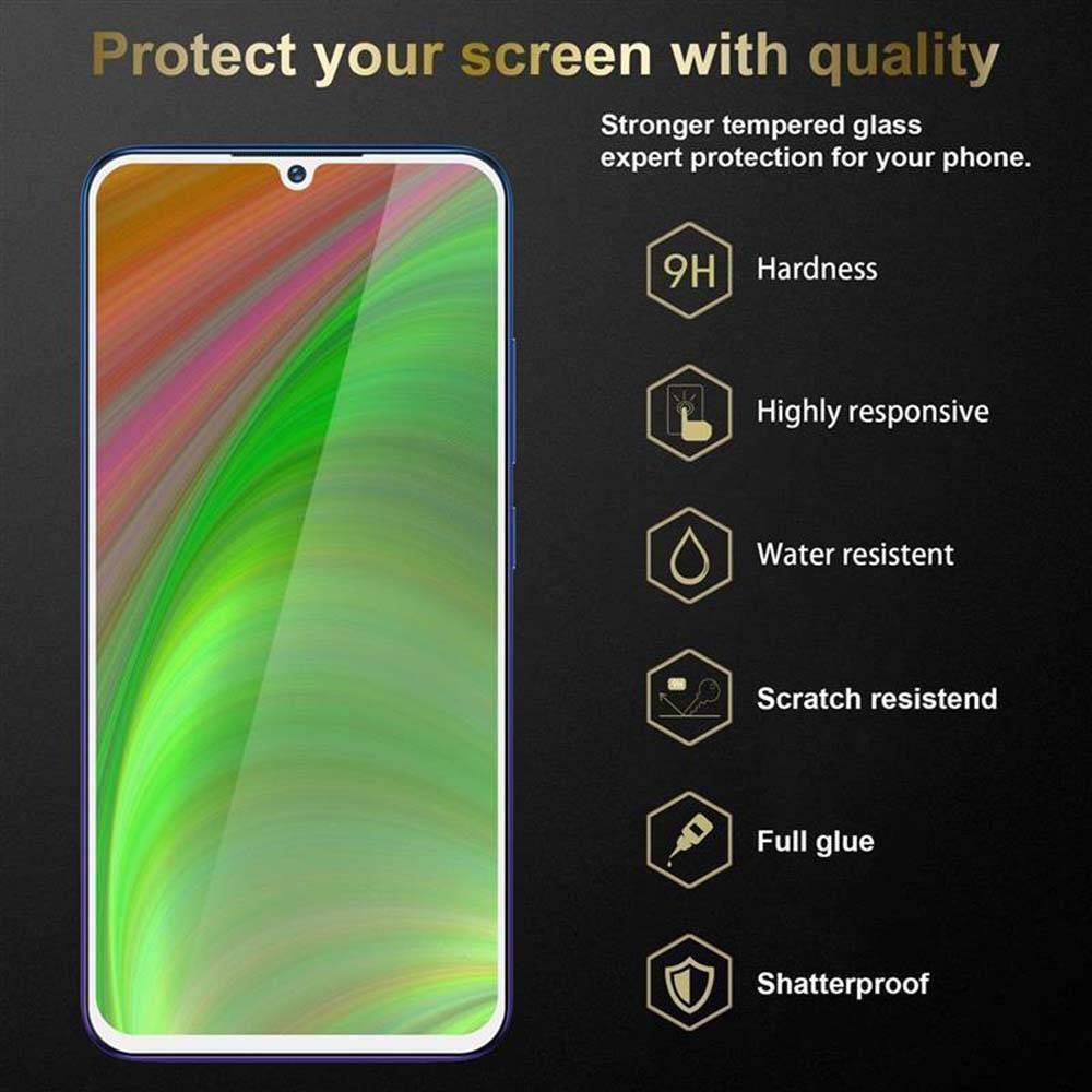 Cadorabo Panzerfolie für Vivo V11i Schutzfolie in Weiß Vollbild Folie Tempered Display Schutzglas