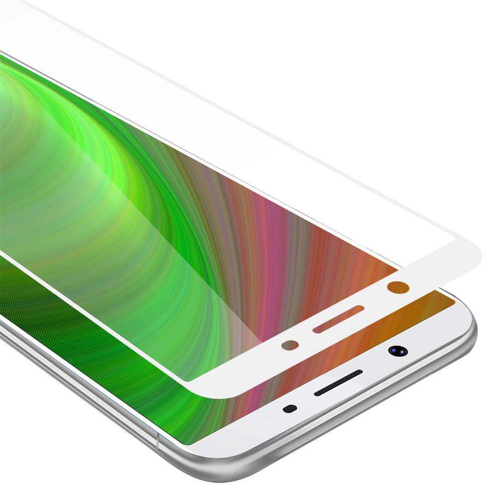 Cadorabo Panzerfolie für Vivo Y71 Schutzfolie in Weiß Vollbild Folie Tempered Display Schutzglas