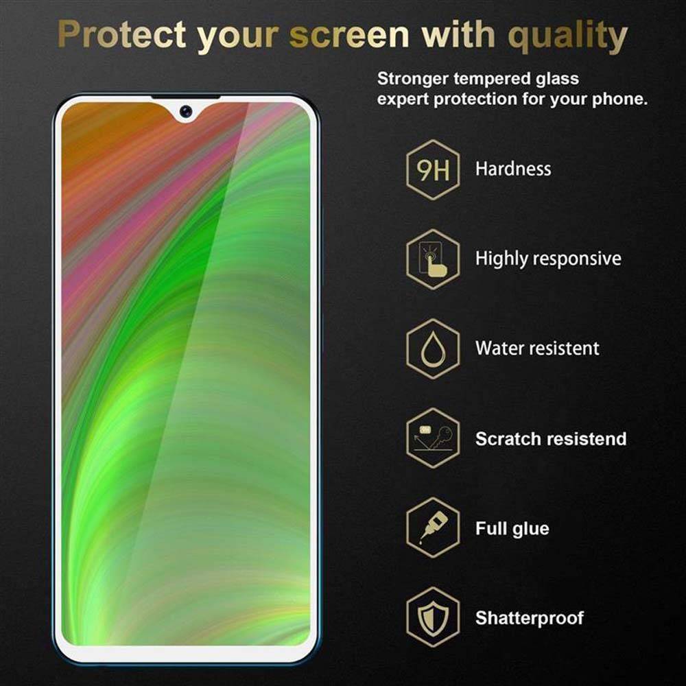 Cadorabo Panzerfolie für Vivo Y95 Schutzfolie in Weiß Vollbild Folie Tempered Display Schutzglas