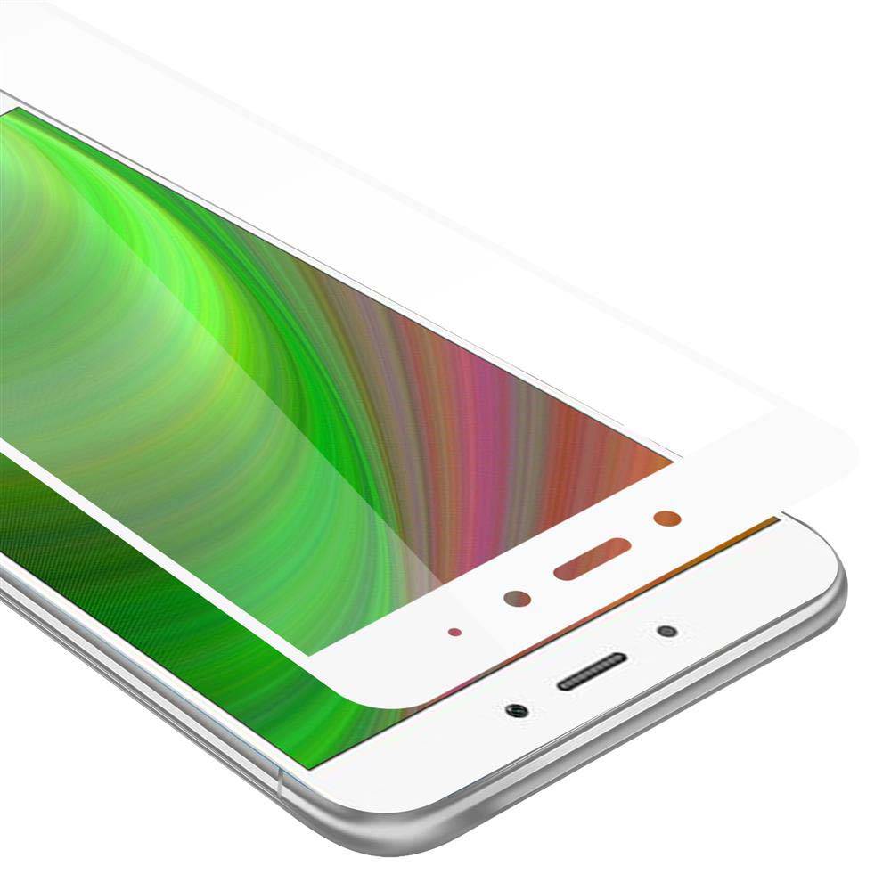 Cadorabo Panzerfolie für Xiaomi RedMi NOTE 4 Schutzfolie in Weiß Vollbild Folie Tempered Display Schutzglas